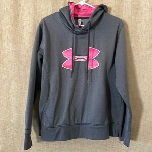 Under‎ Armor STORM Cold Gear women’s size Large hoodie gray and pink